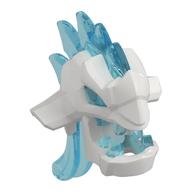 Head Special, Monster with Spikes, Trans-Light Blue pattern White