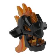 Head Special, Monster with Spikes, Trans-Orange pattern Schwarz