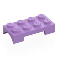 Wheel Arch, Mudguard 2 × 4 Studded, Rounded Arch Medium Lavender
