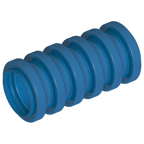 Hose, Ribbed 7mm D. 2L / 1.6cm Blue