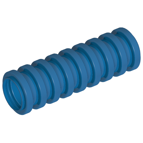 Hose, Ribbed 7mm D. 3L / 2.4cm Blue