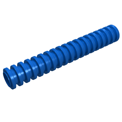 Hose, Ribbed 7mm D. 6L / 4.8cm Blau