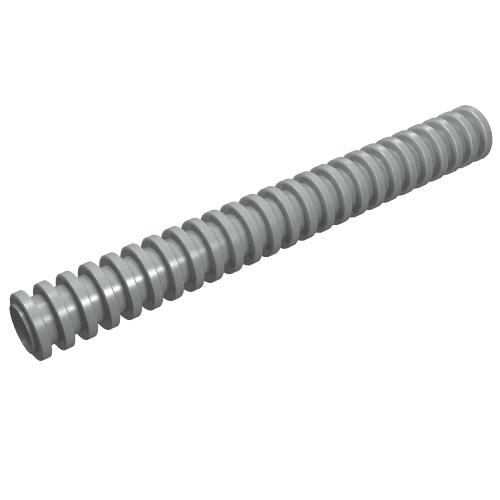 Hose, Ribbed 7mm D. 8L / 6.4cm Hellgrau