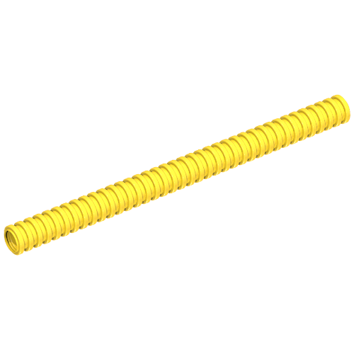 Hose, Ribbed 7mm D. 12L / 9.6cm Yellow