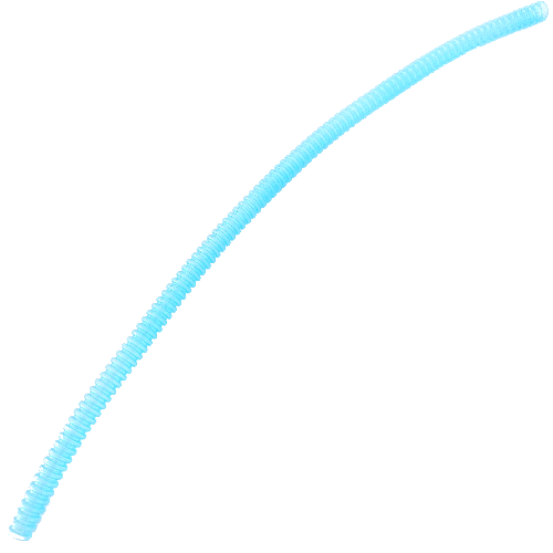 Hose, Ribbed 7mm D. 32L / 25.6cm Transparent-Hellblau
