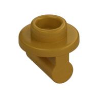Plate Special Round 1 × 1 with Hollow Stud and Bar on Underside - Long Space Pearl Gold