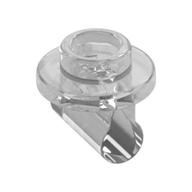 Plate Special Round 1 × 1 with Hollow Stud and Bar on Underside - Long Space Trans-Clear