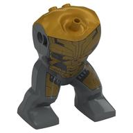 Body Giant, No Head, Thanos, Gold Bodysuit print Dunkelblaugrau