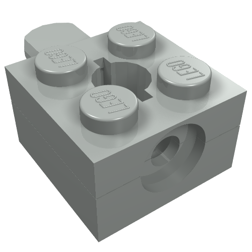 Arm Holder Brick 2 × 2 with Hole and 1 Arm Hellgrau