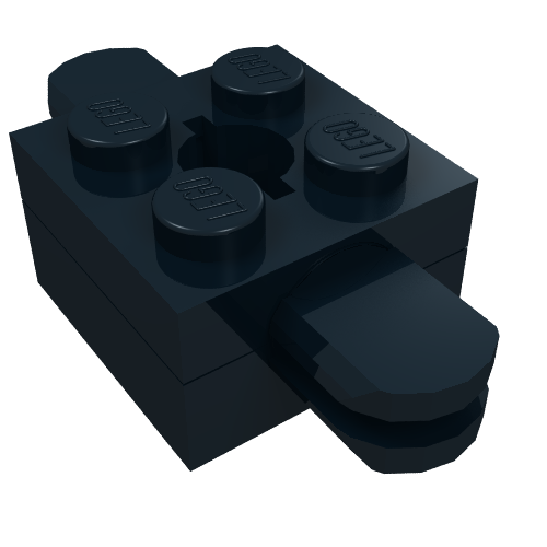 Arm Holder Brick 2 × 2 with Hole and 2 Arms Schwarz
