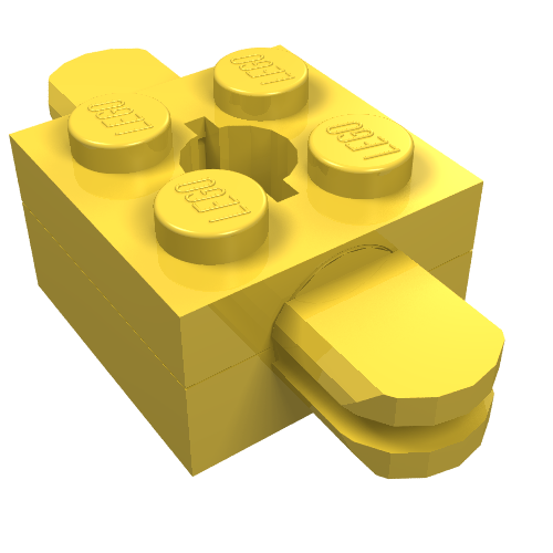 Arm Holder Brick 2 × 2 with Hole and 2 Arms Gelb