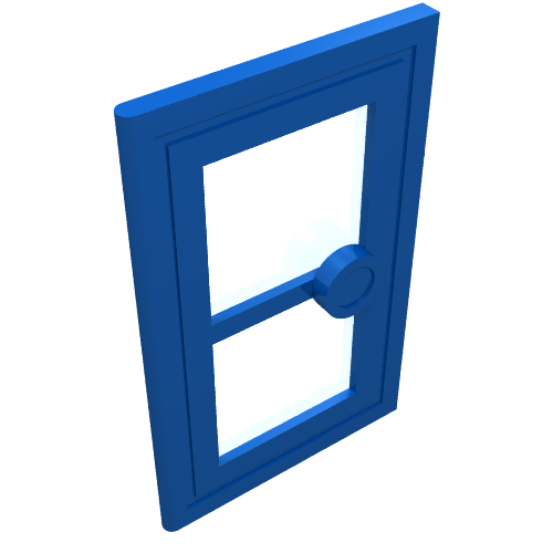 Tür 1 × 3 × 4 mit Glas Blau