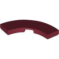 Tile 3 × 3 Curved, Macaroni Dark Red