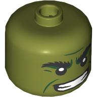 Bigfig Head Hulk, Grin print Olivgrün