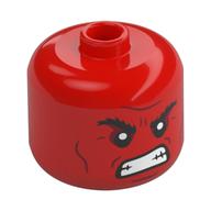 Bigfig Head Red Hulk, Angry Grin print Rot