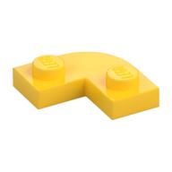 Plate Round Corner 2 × 2 with 1 × 1 Cutout Yellow
