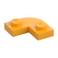 Plate Round Corner 2 × 2 with 1 × 1 Cutout Bright Light Orange