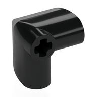 Technic Panel Fairing 2 × 2 × 2 Angled 90° with Silver Stripe print Black