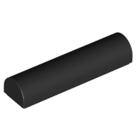 Brick Curved 1 × 4 × 2/3 Double, No Studs Black