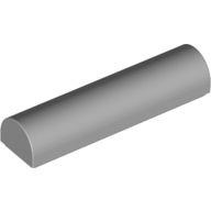 Brick Curved 1 × 4 × 2/3 Double, No Studs Light Bluish Gray