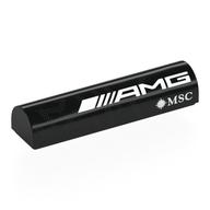 Brick Curved 1 × 4 × 2/3 Double, No Studs with White 'AMG MSC', Right print Schwarz
