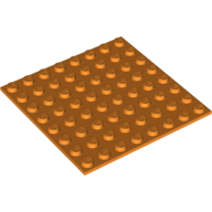 Baseplate Special 8 × 8 with Adhesive Backside Orange
