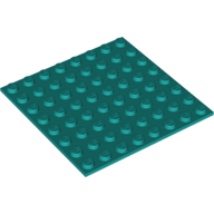 Baseplate Special 8 × 8 with Adhesive Backside Dark Turquoise
