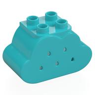 Duplo Brick 2 × 4 × 2 Cloud with Holes Mittelazur