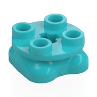 Feet, 2 × 2 × 2/3 with 2 Feet, 4 Studs on Top Medium Azure