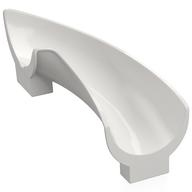 Duplo Playground Slide Curved Right 90°, Rounded White