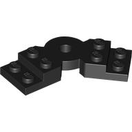 Plate Angled 2 × 2 with Step and Hole in Center Black