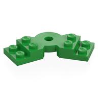 Plate Angled 2 × 2 with Step and Hole in Center Bright Green
