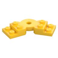 Plate Angled 2 × 2 with Step and Hole in Center Yellow