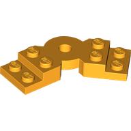 Plate Angled 2 × 2 with Step and Hole in Center Leuchtendes Hellorange