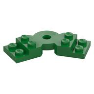 Plate Angled 2 × 2 with Step and Hole in Center Green