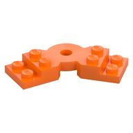 Plate Angled 2 × 2 with Step and Hole in Center Orange