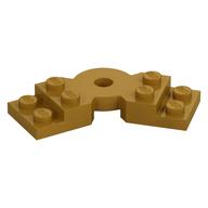Plate Angled 2 × 2 with Step and Hole in Center Perlgold