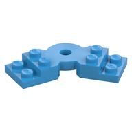 Plate Angled 2 × 2 with Step and Hole in Center Dark Azure