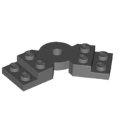 Plate Angled 2 × 2 with Step and Hole in Center Dark Bluish Gray