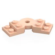 Plate Angled 2 × 2 with Step and Hole in Center Hellnougat