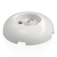 Brick Round 4 × 4 Dome Top with Round 2 × 2 Recessed, 4 Studs White
