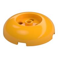 Brick Round 4 × 4 Dome Top with Round 2 × 2 Recessed, 4 Studs Bright Light Orange