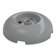 Stein rund 4 × 4 Kuppel oben mit rund 2 × 2 vertieft, 4 Noppen Hellblaugrau