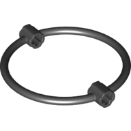 Bar, Ring 7L Diameter, with 2 Axle Connectors in Black