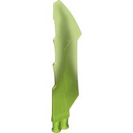 Weapon Sword with Jagged Edges, Double Axle Hole with Marbled Yellowish Green Pattern Transparent-Hellgrün