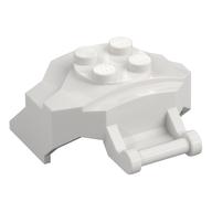 Large Figure Cover 4 × 3 × 2 with Bar, 4 Studs, Ridged White