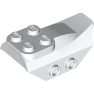 Brick Special 2 × 5 with Slope, Studs on Side White