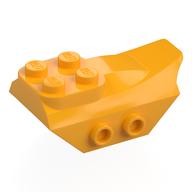 Stein speziell 2 × 5 mit Dachstein, Noppen seitlich Leuchtendes Hellorange