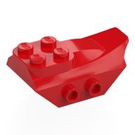 Brick Special 2 × 5 with Slope, Studs on Side Red