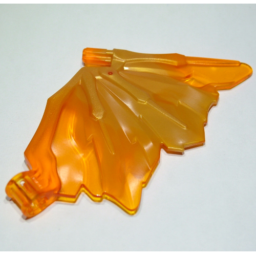Creature Body Part, Wing, Crystalized with Marbled Pearl Gold Pattern Transparent-Orange